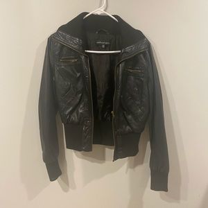 Black bomber jacket